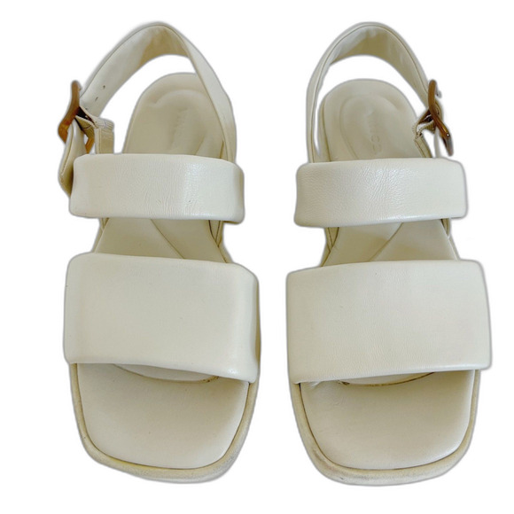 Vince Bowie Lug Sole Sandal in Moonlight White Leather Puffy Women's Size 9 - Picture 8 of 8